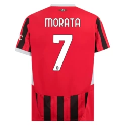 AC Milan Alvaro Morata #7 Fotballdrakter 2024-25 Hjemmedrakt Mann