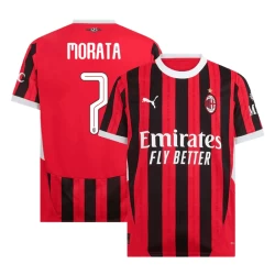 AC Milan Alvaro Morata #7 Fotballdrakter 2024-25 UCL Hjemmedrakt Mann