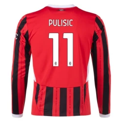 AC Milan Christian Pulisic #11 Fotballdrakter 2024-25 Hjemmedrakt Mann Langermet