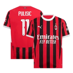 AC Milan Christian Pulisic #11 Fotballdrakter 2024-25 UCL Hjemmedrakt Mann