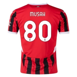 AC Milan Musah #80 Fotballdrakter 2024-25 Hjemmedrakt Mann