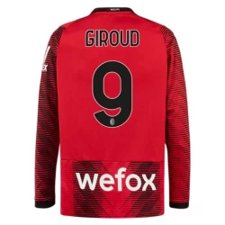 AC Milan Olivier Giroud #9 Fotballdrakter 2023-24 Hjemmedrakt Mann Langermet