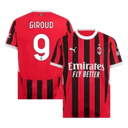 AC Milan Olivier Giroud #9 Fotballdrakter 2024-25 Hjemmedrakt Mann