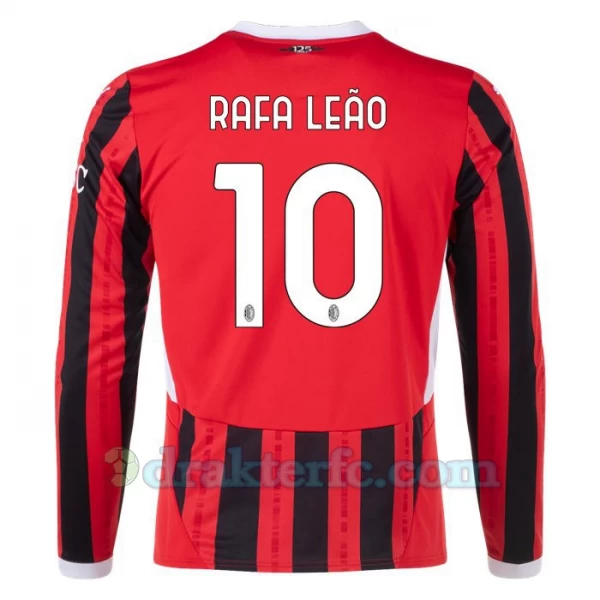 AC Milan Rafa Leao #10 Fotballdrakter 2024-25 Hjemmedrakt Mann Langermet