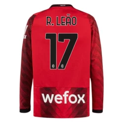 AC Milan Rafael Leão #17 Fotballdrakter 2023-24 Hjemmedrakt Mann Langermet