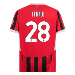 AC Milan Thiaw #28 Fotballdrakter 2024-25 Hjemmedrakt Mann