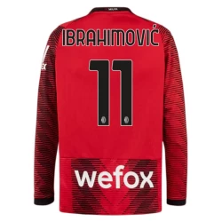 AC Milan Zlatan Ibrahimović #11 Fotballdrakter 2023-24 Hjemmedrakt Mann Langermet