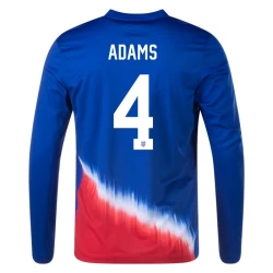 Adams #4 USA Fotballdrakter Copa America 2024 Bortedrakt Mann Langermet