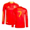 Alvaro Morata #7 Spania Fotballdrakter EM 2024 Hjemmedrakt Mann Langermet