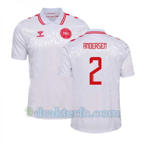 Andersen #2 Danmark Fotballdrakter EM 2024 Bortedrakt Mann