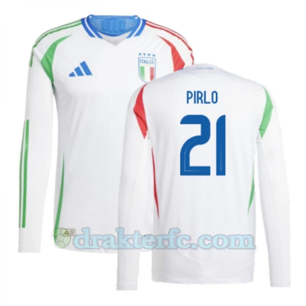 Andrea Pirlo #21 Italia Fotballdrakter EM 2024 Bortedrakt Mann Langermet