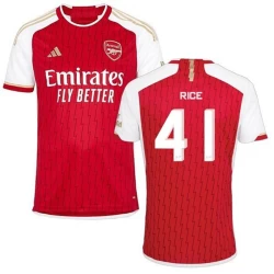 Arsenal FC Declan Rice #41 Fotballdrakter 2023-24 UCL Hjemmedrakt Mann