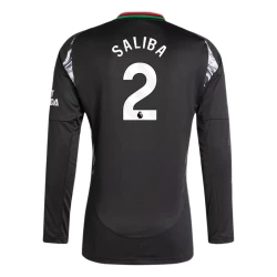 Arsenal FC Fotballdrakter 2024-25 William Saliba #2 Bortedrakt Mann Langermet