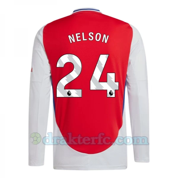 Arsenal FC Nelson #24 Fotballdrakter 2024-25 Hjemmedrakt Mann Langermet