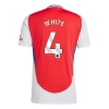 Arsenal FC White #4 Fotballdrakter 2024-25 Hjemmedrakt Mann