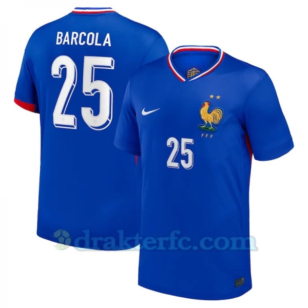 Barcola #25 Frankrike Fotballdrakter EM 2024 Hjemmedrakt Mann