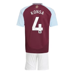 Barn Aston Villa Konsa #4 Fotballdrakter 2024-25 Hjemmedraktsett