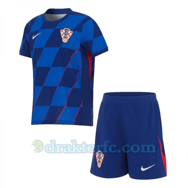 Barn Kroatia Fotballdrakter EM 2024 Bortedraktsett