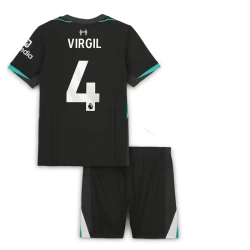 Barn Liverpool FC Fotballdrakter 2024-25 Virgil van Dijk #4 Bortedraktsett