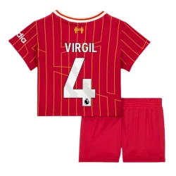 Barn Liverpool FC Virgil van Dijk #4 Fotballdrakter 2024-25 Hjemmedraktsett