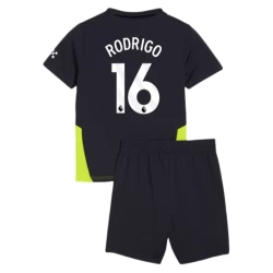 Barn Manchester City Fotballdrakter 2024-25 Rodrigo #16 Bortedraktsett