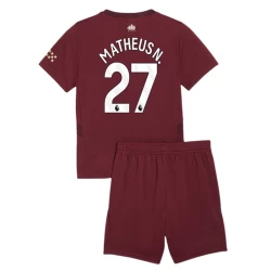 Barn Manchester City Fotballdrakter Matheus N. #27 2024-25 Tredjedraktsett