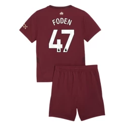 Barn Manchester City Fotballdrakter Phil Foden #47 2024-25 Tredjedraktsett