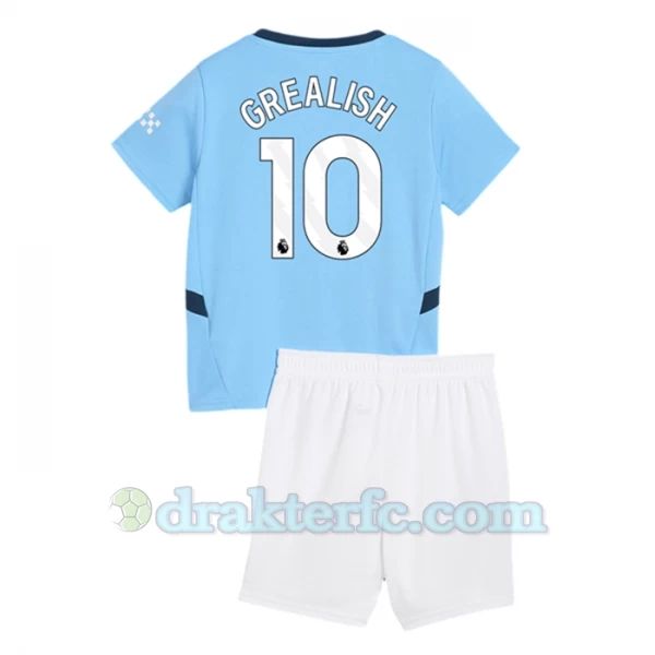 Barn Manchester City Jack Grealish #10 Fotballdrakter 2024-25 Hjemmedraktsett