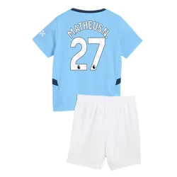 Barn Manchester City Matheus N. #27 Fotballdrakter 2024-25 Hjemmedraktsett