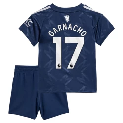 Barn Manchester United Fotballdrakter 2024-25 Garnacho #17 Bortedraktsett