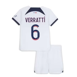Barn Paris Saint-Germain PSG Fotballdrakter 2023-24 Marco Verratti #6 Bortedraktsett