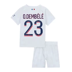 Barn Paris Saint-Germain PSG Fotballdrakter 2023-24 Ousmane Dembélé #23 Bortedraktsett