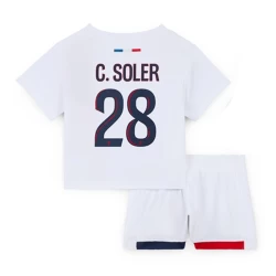 Barn Paris Saint-Germain PSG Fotballdrakter 2024-25 C.Soler #28 Bortedraktsett