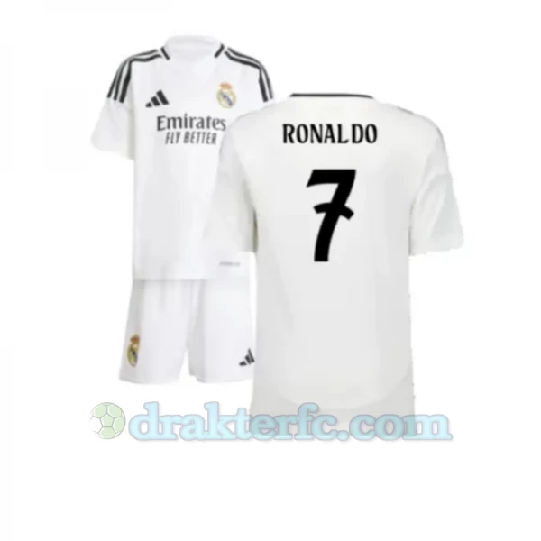 Barn Real Madrid Cristiano Ronaldo #7 Fotballdrakter 2024-25 Hjemmedraktsett