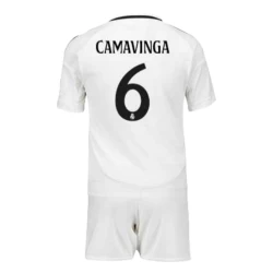 Barn Real Madrid Eduardo Camavinga #6 Fotballdrakter 2024-25 Hjemmedraktsett