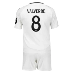 Barn Real Madrid Federico Valverde #8 Fotballdrakter 2024-25 HP Hjemmedraktsett