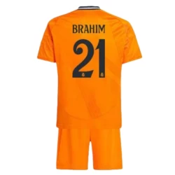 Barn Real Madrid Fotballdrakter 2024-25 Brahim #21 Bortedraktsett