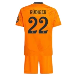 Barn Real Madrid Fotballdrakter 2024-25 HP Antonio Rudiger #22 Bortedraktsett