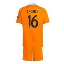 Barn Real Madrid Fotballdrakter 2024-25 HP Endrick #16 Bortedraktsett