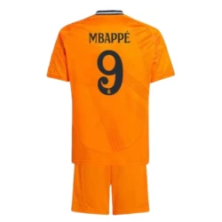 Barn Real Madrid Fotballdrakter 2024-25 Mbappe #9 Bortedraktsett