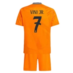 Barn Real Madrid Fotballdrakter 2024-25 Vinicius Junior #7 Bortedraktsett