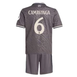 Barn Real Madrid Fotballdrakter Eduardo Camavinga #6 2024-25 HP Tredjedraktsett