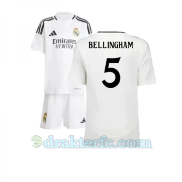 Barn Real Madrid Jude Bellingham #5 Fotballdrakter 2024-25 Hjemmedraktsett