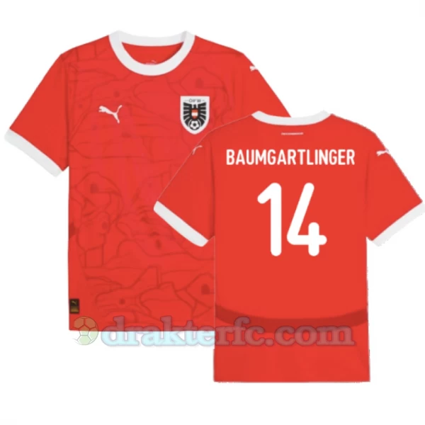 Baumgartlinger #14 Østerrike Fotballdrakter EM 2024 Hjemmedrakt Mann
