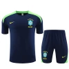 Brasil Trenings T-skjorte Sett 2024-25 Blå