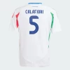Calafiori #5 Italia Fotballdrakter EM 2024 Bortedrakt Mann