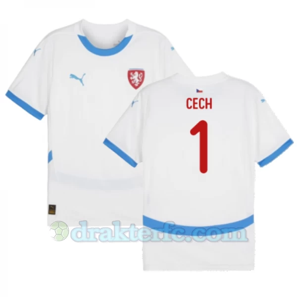 Cech #1 Tsjekkia Fotballdrakter EM 2024 Bortedrakt Mann