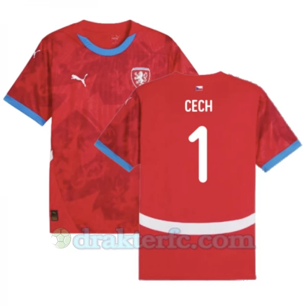 Cech #1 Tsjekkia Fotballdrakter EM 2024 Hjemmedrakt Mann