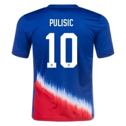 Christian Pulisic #10 USA Fotballdrakter Copa America 2024 Bortedrakt Mann