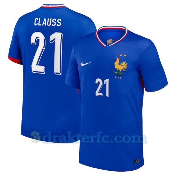 Clauss #21 Frankrike Fotballdrakter EM 2024 Hjemmedrakt Mann